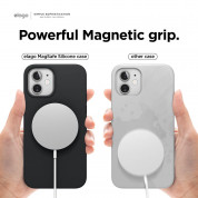 Elago MagSafe Soft Silicone Case - силиконов (TPU) калъф с вграден магнитен конектор (MagSafe) за iPhone 12 mini (черен) 3
