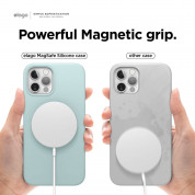 Elago MagSafe Soft Silicone Case - силиконов (TPU) калъф с вграден магнитен конектор (MagSafe) за iPhone 12, iPhone 12 Pro (зелен) 3