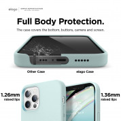 Elago MagSafe Soft Silicone Case - силиконов (TPU) калъф с вграден магнитен конектор (MagSafe) за iPhone 12, iPhone 12 Pro (зелен) 5