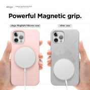 Elago MagSafe Soft Silicone Case - силиконов (TPU) калъф с вграден магнитен конектор (MagSafe) за iPhone 12, iPhone 12 Pro (розов) 3