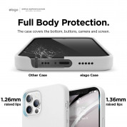 Elago MagSafe Soft Silicone Case - силиконов (TPU) калъф с вграден магнитен конектор (MagSafe) за iPhone 12, iPhone 12 Pro (бял) 5