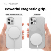 Elago MagSafe Soft Silicone Case - силиконов (TPU) калъф с вграден магнитен конектор (MagSafe) за iPhone 12, iPhone 12 Pro (бял) 3