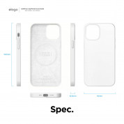 Elago MagSafe Soft Silicone Case - силиконов (TPU) калъф с вграден магнитен конектор (MagSafe) за iPhone 12, iPhone 12 Pro (бял) 7