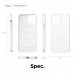 Elago MagSafe Soft Silicone Case - силиконов (TPU) калъф с вграден магнитен конектор (MagSafe) за iPhone 12, iPhone 12 Pro (бял) 8