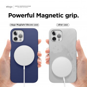 Elago MagSafe Soft Silicone Case - силиконов (TPU) калъф с вграден магнитен конектор (MagSafe) за iPhone 12, iPhone 12 Pro (тъмносин) 3