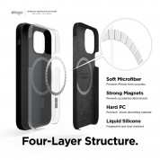 Elago MagSafe Soft Silicone Case - силиконов (TPU) калъф с вграден магнитен конектор (MagSafe) за iPhone 12, iPhone 12 Pro (черен) 2