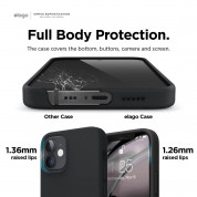 Elago MagSafe Soft Silicone Case - силиконов (TPU) калъф с вграден магнитен конектор (MagSafe) за iPhone 12, iPhone 12 Pro (черен) 5