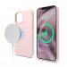 Elago MagSafe Soft Silicone Case - силиконов (TPU) калъф с вграден магнитен конектор (MagSafe) за iPhone 12 Pro Max (светлорозов) 1