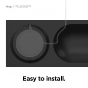 Elago Charging Tray for MagSafe - силиконова поставка за зареждане на iPhone чрез поставяне на Apple MagSafe Charger (черен) 3