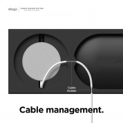 Elago Charging Tray for MagSafe - силиконова поставка за зареждане на iPhone чрез поставяне на Apple MagSafe Charger (черен) 2