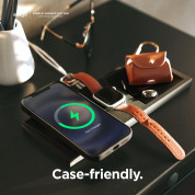 Elago Charging Tray Duo for MagSafe & Apple Watch Charger - силиконова поставка за зареждане на iPhone и Apple Watch чрез поставяне на Apple MagSafe Charger и Apple Watch кабел (черен) 5