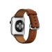 Apple Classic Buckle Band - оригинална кожена каишка за Apple Watch 38мм, 40мм, 41мм (тъмнокафяв) 3