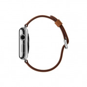 Apple Classic Buckle Band - оригинална кожена каишка за Apple Watch 38мм, 40мм, 41мм (тъмнокафяв) 3