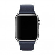 Apple Classic Buckle Band - оригинална кожена каишка за Apple Watch 38мм, 40мм, 41мм (тъмносин) 3