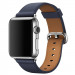 Apple Classic Buckle Band - оригинална кожена каишка за Apple Watch 38мм, 40мм, 41мм (тъмносин) 1