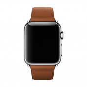Apple Classic Buckle Band - оригинална кожена каишка за Apple Watch 38мм, 40мм, 41мм (светлокафяв) 3