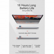 Baseus Square Line Stylus Pen (ACSXB-0G) - алуминиева професионална писалка за iPad Pro (модели 2018-2021) (тънмосив) 13