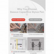 Baseus Square Line Stylus Pen (ACSXB-0G) - алуминиева професионална писалка за iPad Pro (модели 2018-2021) (тънмосив) 12