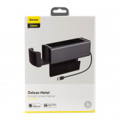Baseus Deluxe Metal Armrest Console Organizer (CRCWH-B01) (Dual USB Power Supply) (black) 5