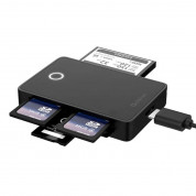 Platinet Card Reader All In One USB 3.0 (PMCRALLIN1) - четец за SD, microSD, CF, XD и MS карти с USB 3.0 за компютри и лаптопи (черен)