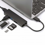 Platinet USB-C Multimedia Adapter 5in1 (PMMA9846) - USB-C хъб за свързване на допълнителна периферия за компютри с USB-C (черен) 3