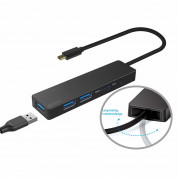 Platinet USB-C Multimedia Adapter 5in1 (PMMA9846) - USB-C хъб за свързване на допълнителна периферия за компютри с USB-C (черен) 1