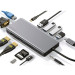 Platinet USB-C 4K Multimedia Adapter 13in1 (PMMA9828) - USB-C хъб за свързване на допълнителна периферия за компютри с USB-C (тъмносив) 2