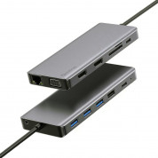 Platinet USB-C 4K Multimedia Adapter 13in1 (PMMA9828) - USB-C хъб за свързване на допълнителна периферия за компютри с USB-C (тъмносив) 2