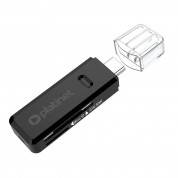 Platinet Card Reader USB-C 3.0 (PMCRTCB) - четец за SD и microSD карти с USB-C 3.0 за компютри и лаптопи с USB-C порт (черен)