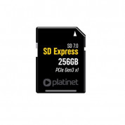 Platinet SD Express Card 7.0 PCIe interface Gen 3x1 256GB - ултра бърза карта памет 256GB (скорост 870MB/s) (SD 7.0) 