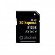 Platinet SD Express Card 7.0 PCIe interface Gen 3 x 1 512GB (read speed 870MB/s)