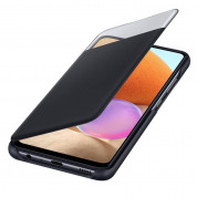 Samsung Galaxy S-View Wallet Cover EF-EA325PBEGEW - оригинален калъф през който виждате информация от дисплея за Samsung Galaxy A32 4G (черен) 3