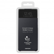 Samsung Galaxy S-View Wallet Cover EF-EA525PBEGEW - оригинален калъф, през който виждате информация от дисплея за Samsung Galaxy A52 (черен) 5