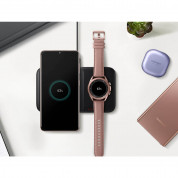 Samsung Wireless Charger Duo EP-P4300BBEGEU - двойна поставка (пад) за безжично захранване на мобилни устройства, Galaxy Watch и слушалки (черен) 6