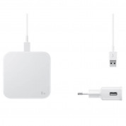 Samsung Wireless Charger Pad EP-P1300TWEGEU - поставка (пад) за безжично захранване на мобилни устройства и слушалки (бял)