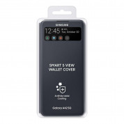 Samsung Galaxy S-View Wallet Cover EF-EA426PBEGEE - оригинален калъф през който виждате информация от дисплея за Samsung Galaxy A42 5G (черен) 5