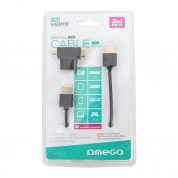 Omega HDMI Cable V.1.4 + Adaptor To miniHDMI And microHDMI (3m)  (black)