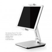 4smarts Table Stand ErgoFix H14 - алуминиева поставка за мобилни телефони и таблети до 12.9 инча (сребрист) 2