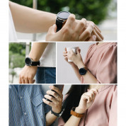 Ringke Leather One Classic Band 20 mm - кожена (естествена кожа) каишка за Galaxy Watch, Huawei Watch, Xiaomi, Garmin и други (20 мм) (черен) 8