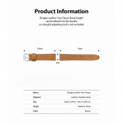 Ringke Leather One Classic Band 20 mm - кожена (естествена кожа) каишка за Galaxy Watch, Huawei Watch, Xiaomi, Garmin и други (20 мм) (черен) 9