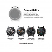 Ringke Leather One Classic Band 22mm - кожена (естествена кожа) каишка за Galaxy Watch, Huawei Watch, Xiaomi, Garmin и други (22мм) (черен) 1