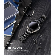 Ringke Metal One Classic Band 20 mm - стоманена каишка за Galaxy Watch, Huawei Watch, Xiaomi, Garmin и други (20 мм) (черен) 1