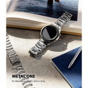 Ringke Metal One Classic Band 20 mm - стоманена каишка за Galaxy Watch, Huawei Watch, Xiaomi, Garmin и други (20 мм) (сребрист) 1