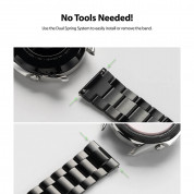 Ringke Metal One Classic Band 22mm - стоманена каишка за Galaxy Watch, Huawei Watch, Xiaomi, Garmin и други (22мм) (черен) 7