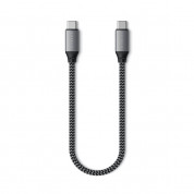 Satechi USB-C to USB-C Charging Cable 100W - USB-C към USB-C кабел за устройства с USB-C порт (25 см) (сив)
