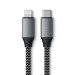 Satechi USB-C to Lightning Cable - сертифициран (MFI) USB-C към Lightning кабел за Apple устройства с Lightning порт (25 см) (сив) 3
