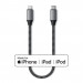 Satechi USB-C to Lightning Cable - сертифициран (MFI) USB-C към Lightning кабел за Apple устройства с Lightning порт (25 см) (сив) 1