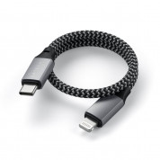 Satechi USB-C to Lightning Cable - сертифициран (MFI) USB-C към Lightning кабел за Apple устройства с Lightning порт (25 см) (сив) 4