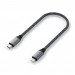 Satechi USB-C to Lightning Cable - сертифициран (MFI) USB-C към Lightning кабел за Apple устройства с Lightning порт (25 см) (сив) 2
