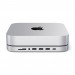 Satechi Aluminium USB-C Stand and Hub for Mac Mini - алуминиева поставка и допълнителен USB-C хъб за Mac Mini (сребрист) 1